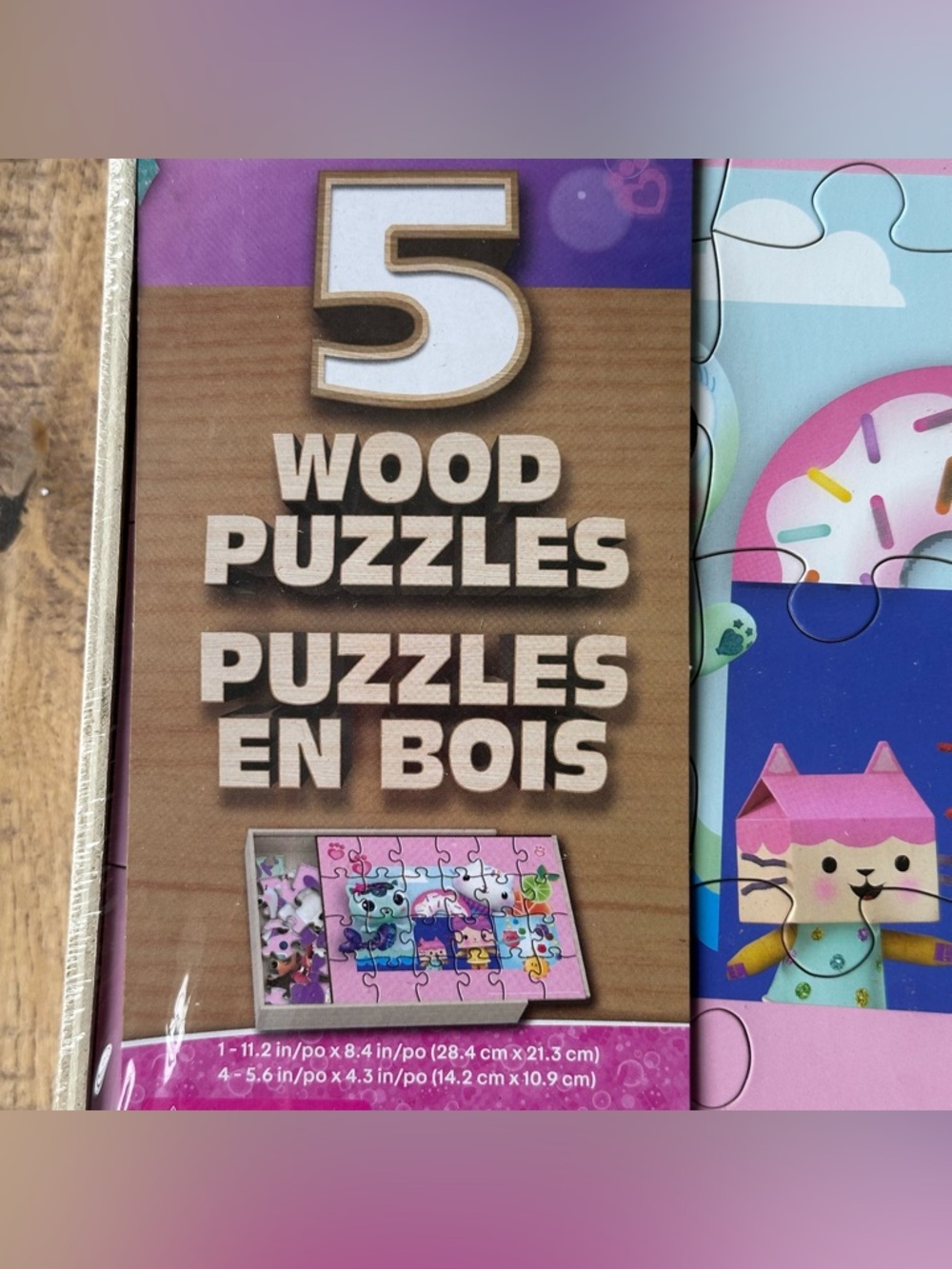 NEW Gabby’s Dollhouse 5 Wood Puzzles Set - Picture 3 of 6